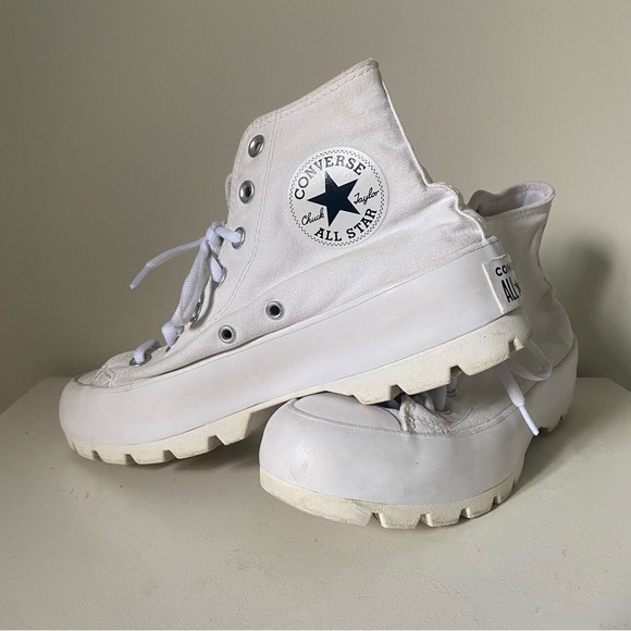 Converse Shoes - Converse All Star Chuck Taylor White Lugged High Top Sneakers Woman’s 7